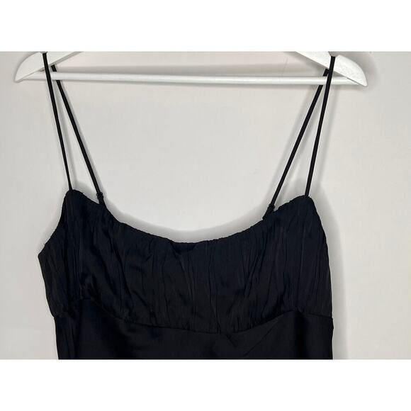 J.Crew NWT Gathered Stretch Silk Camisole Black Women's Size 12 BG670 - Picture 3 of 10